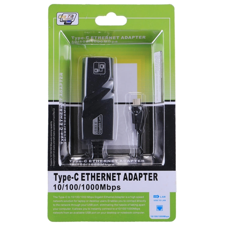 Adaptador de red USB-C / Type-C a RJ45 Gigabit Ethernet de 15 cm, RJ45