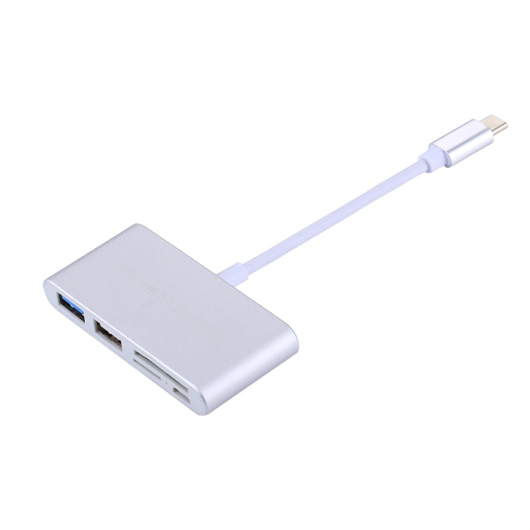 5 en 1 Micro SD + SD + USB 3.0 + USB 2.0 + Puerto Micro USB a USB-C / Type-C OTG COMBO Adaptador Lector de tarjetas para tableta, teléfono inteligente, PC, 5 in 1(Silver), 5 in 1(Gold)