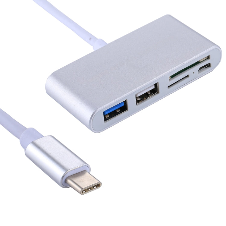 5 en 1 Micro SD + SD + USB 3.0 + USB 2.0 + Puerto Micro USB a USB-C / Type-C OTG COMBO Adaptador Lector de tarjetas para tableta, teléfono inteligente, PC, 5 in 1(Silver), 5 in 1(Gold)