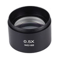 Microscopios estéreo Lente objetivo auxiliar Lente Barlow Lupa 0.5X WD165, 0.5X WD165