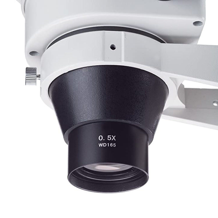 Microscopios estéreo Lente objetivo auxiliar Lente Barlow Lupa 0.5X WD165, 0.5X WD165
