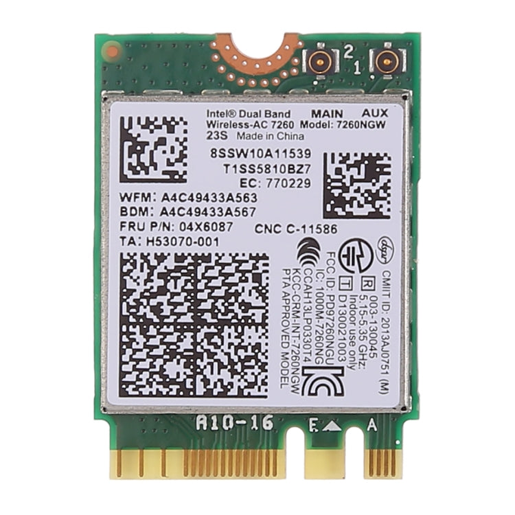 Tarjeta Wifi inalámbrica NGFF M.2 de doble banda AC1200, tarjeta de red 7260NGW 7260AC para Lenovo T440 X240 B40 B50 Y40 Y70 Y50 7260AC, AC1200