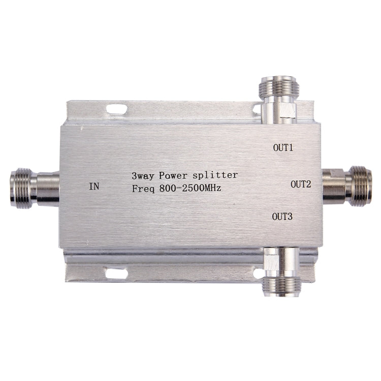 Divisor de potencia de 3 vías con adaptador hembra N de 800-2500 MHz, 3-Way Power Splitter