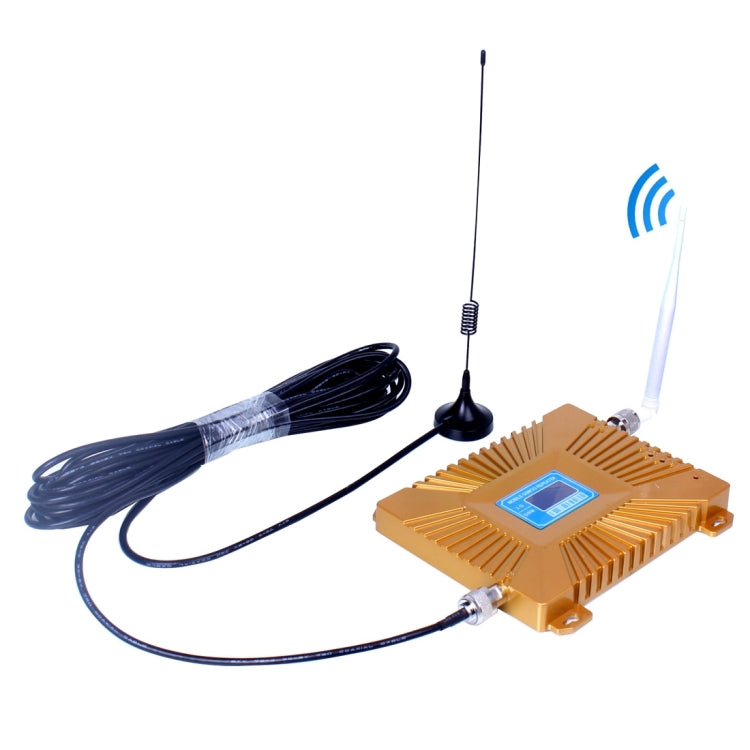 GSM900 / WCDMA2100 Mini repetidor de señal LCD para teléfono móvil con antena con ventosa, LCD Repeater