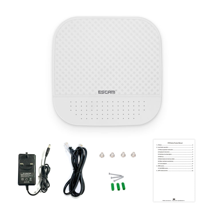 ESCAM PVR204 1080P 4CH+2CH ONVIF NVR Grabador de vídeo digital con canal en la nube de 2CH para sistema de cámara IP, PVR204