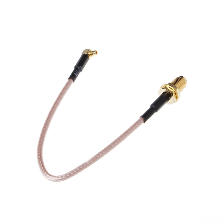 Cable trenzado RG316 SMA hembra a MMCX macho en ángulo recto, longitud: 15 cm