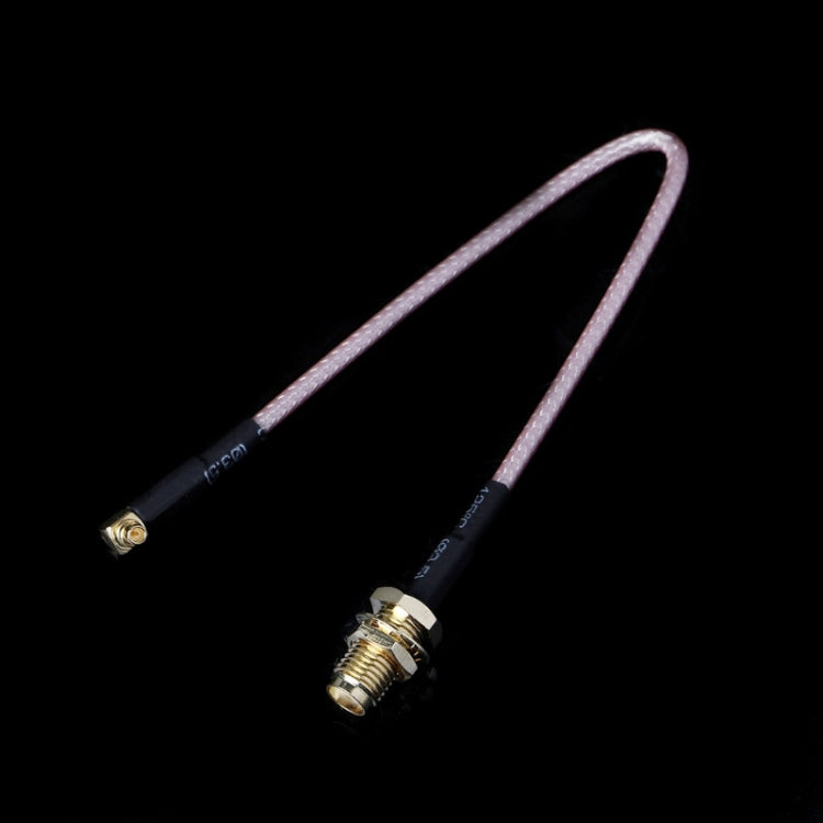 Cable trenzado RG316 SMA hembra a MMCX macho en ángulo recto, longitud: 15 cm