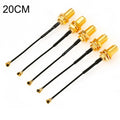 5 PCS / Set RG178 Ufl / IPX / IPEX a SMA Cable trenzado adaptador hembra, Longitud: 20 cm, 20cm
