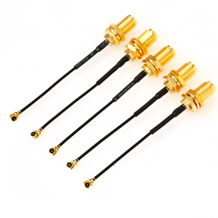 5 PCS / Set RG178 Ufl / IPX / IPEX a SMA Cable trenzado adaptador hembra, Longitud: 20 cm, 20cm