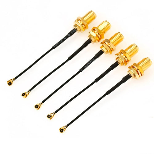5 PCS / Set RG178 Ufl / IPX / IPEX a SMA Cable trenzado adaptador hembra, Longitud: 20 cm, 20cm
