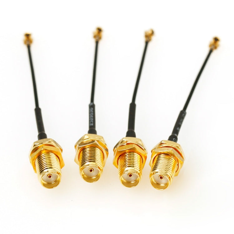 5 PCS / Set RG178 Ufl / IPX / IPEX a SMA Cable trenzado adaptador hembra, Longitud: 10 cm, 10cm