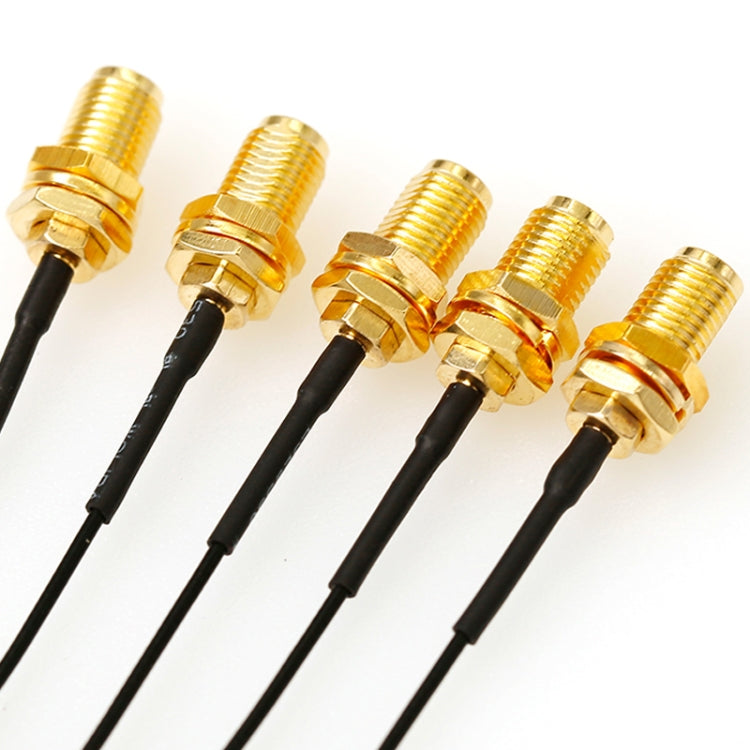 5 PCS / Set RG178 Ufl / IPX / IPEX a SMA Cable trenzado adaptador hembra, Longitud: 10 cm, 10cm