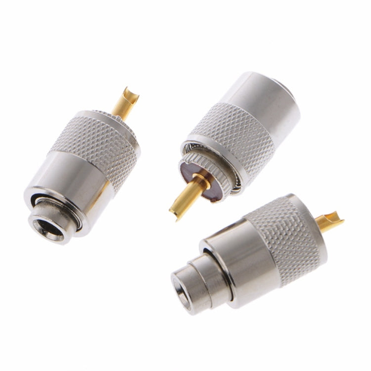 10 PCS Conector UHF Enchufes PL-259 Soldadura macho para cable coaxial RG8X