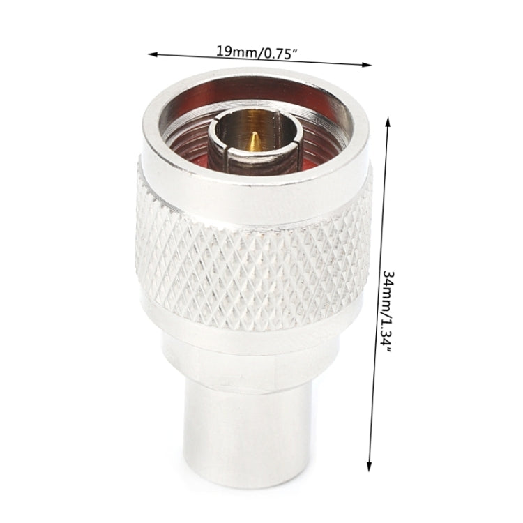 Adaptador coaxial RF NJ / FMEJ N macho a conector FME