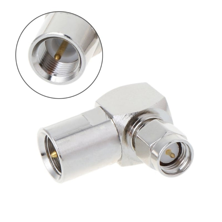 Ambos SMA macho a FME RF conector de ángulo recto adaptador plegado para Cable Coaxial