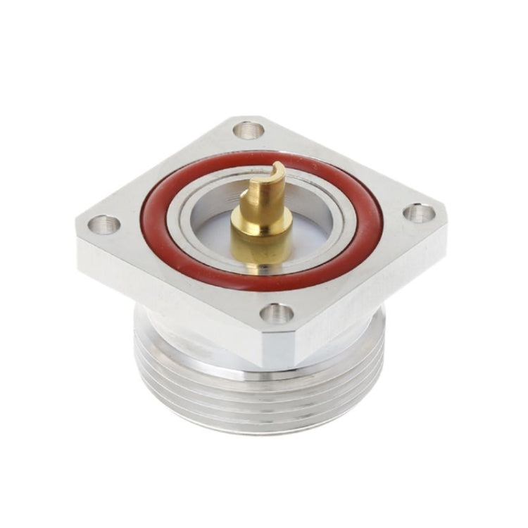 Conector central L29 7/16 Din hembra Jack con adaptador Coaxial RF de copa de soldadura de cubierta de brida de 4 agujeros