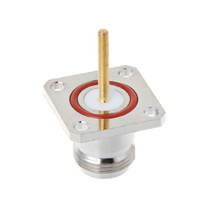 Conector hembra de latón N de NKF con adaptador RF de marco de brida de 4 orificios