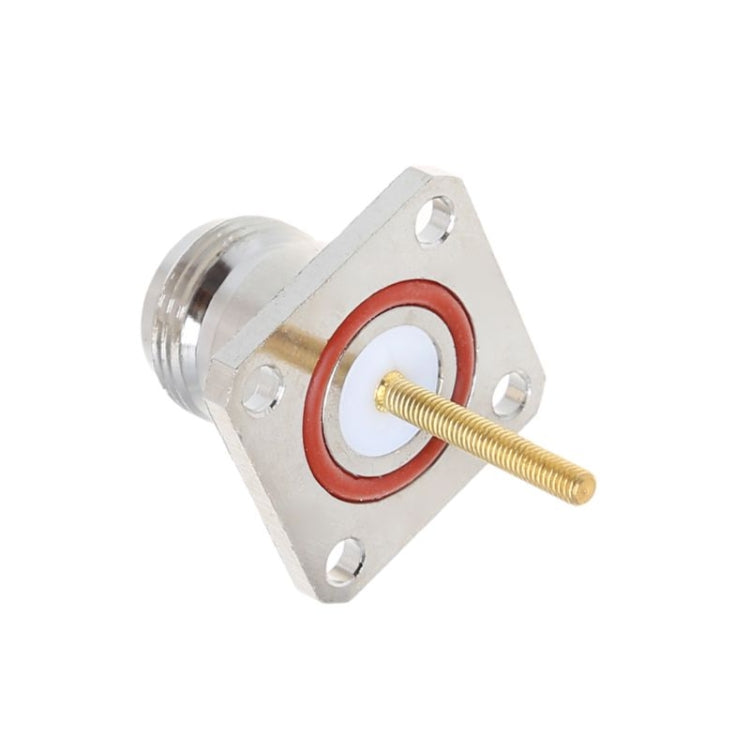 Conector hembra de latón N de NKF con adaptador RF de marco de brida de 4 orificios