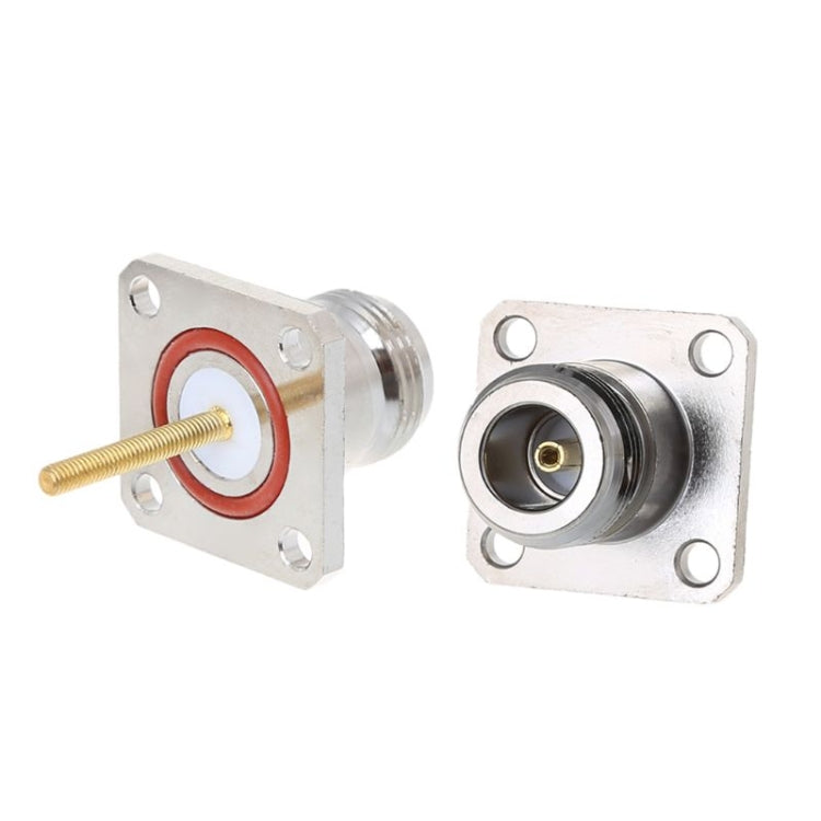 Conector hembra de latón N de NKF con adaptador RF de marco de brida de 4 orificios