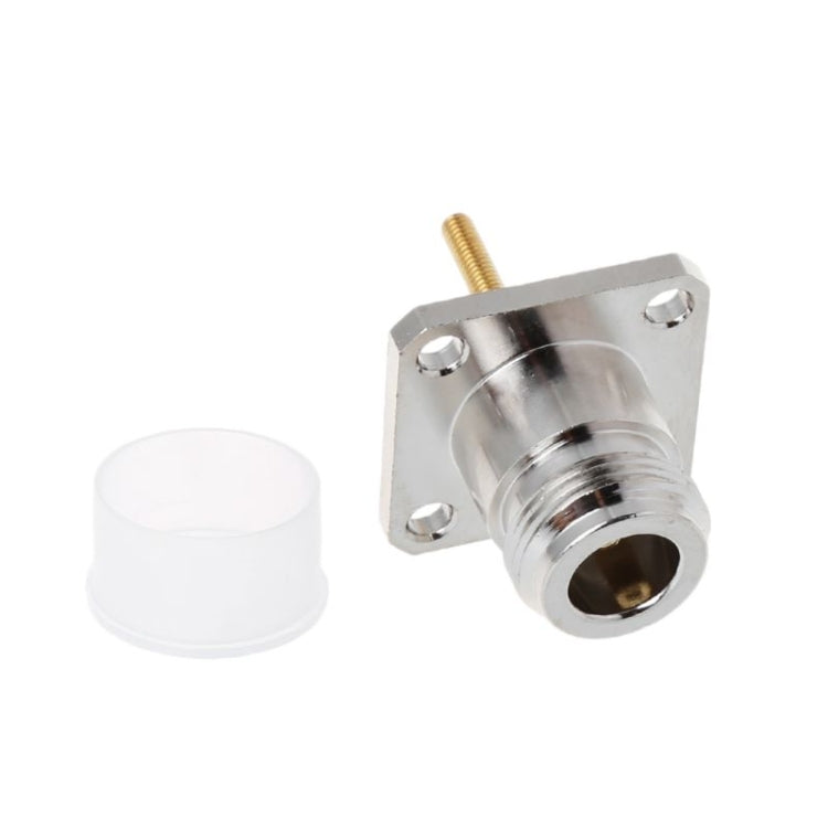 Conector hembra de latón N de NKF con adaptador RF de marco de brida de 4 orificios