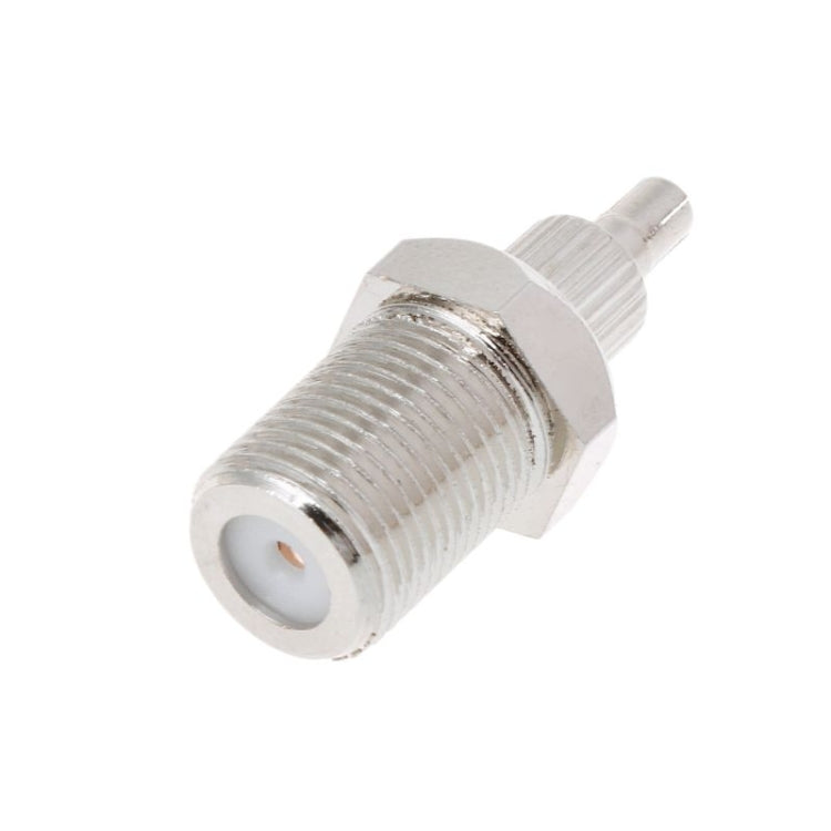 Adaptador de conector niquelado, conector Coaxial macho F hembra a CRC9/TS9 RF macho
