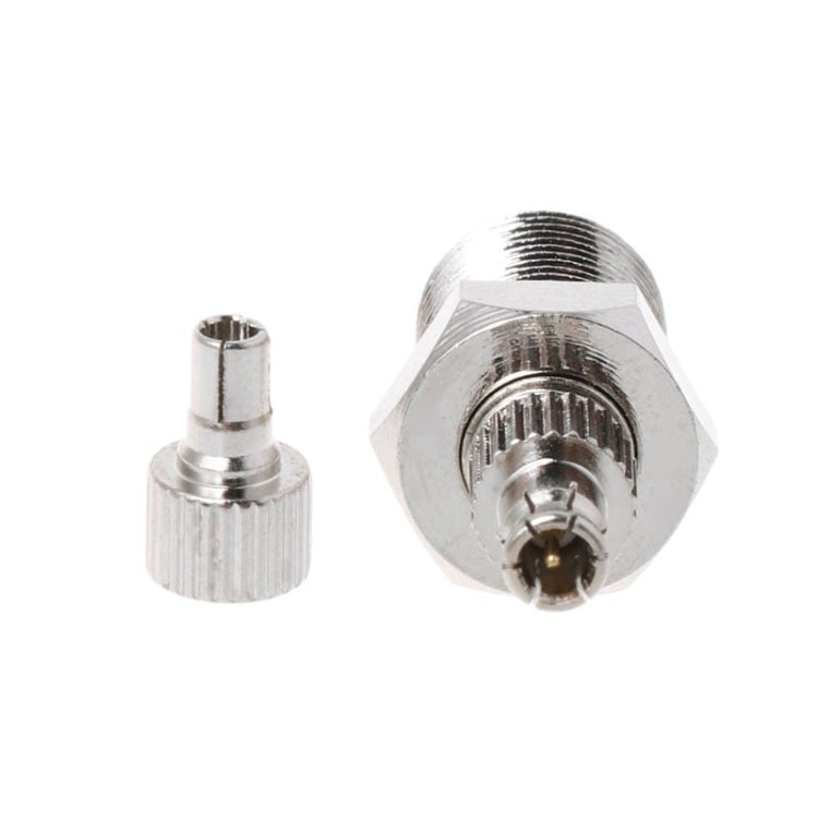 Adaptador de conector niquelado, conector Coaxial macho F hembra a CRC9/TS9 RF macho