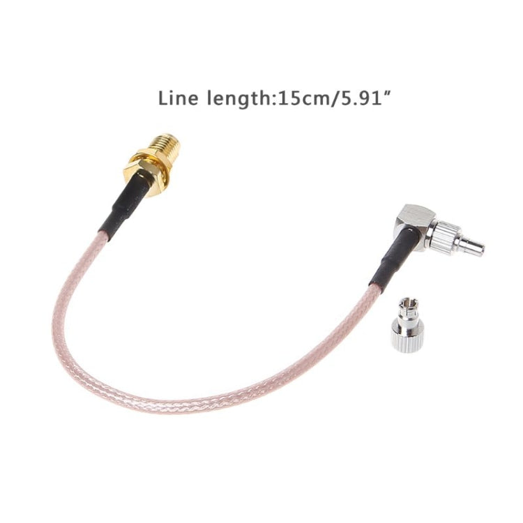 SMA hembra a CRC9 / TS9 Cable adaptador de conector coaxial RF doble RG316, longitud: 15 cm