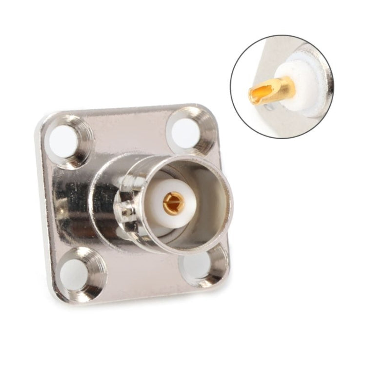 Chasis de panel de conector hembra BNC de 4 bridas