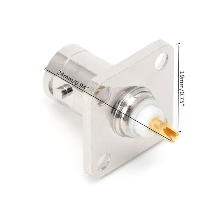 Chasis de panel de conector hembra BNC de 4 bridas