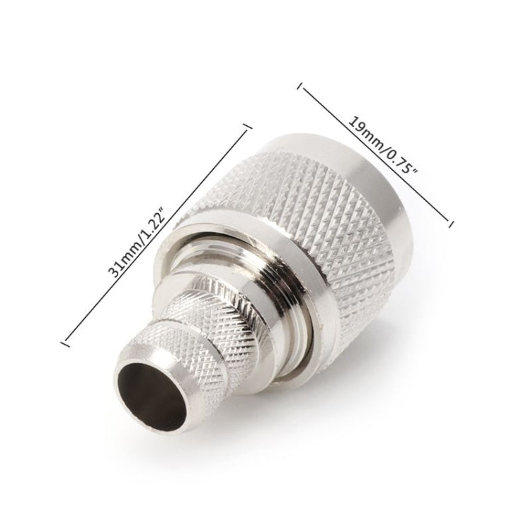 1 Juego de convertidor adaptador Coaxial de conector RF tipo N para Cable LMR400 RG8