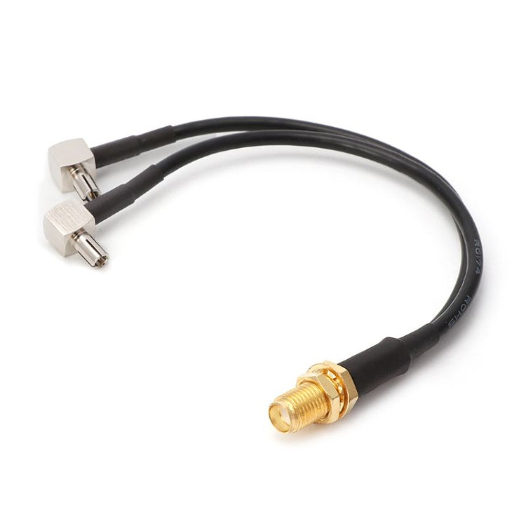 Extensión de cable de conexión RG174 SMA hembra a 2 x TS9 macho, longitud: 15 cm, SMA Female to 2 x TS9 Male 15cm