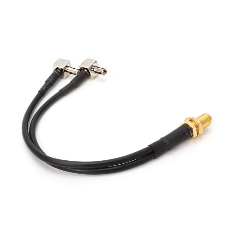 Extensión de cable de conexión RG174 SMA hembra a 2 x TS9 macho, longitud: 15 cm, SMA Female to 2 x TS9 Male 15cm