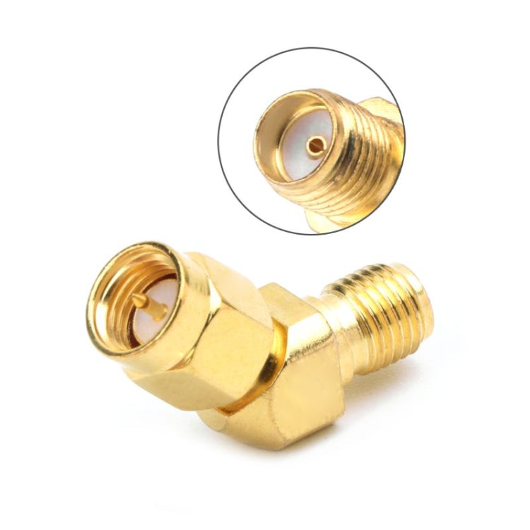 SMA macho a SMA hembra 45 grados 135 grados FPV conector adaptador cónico