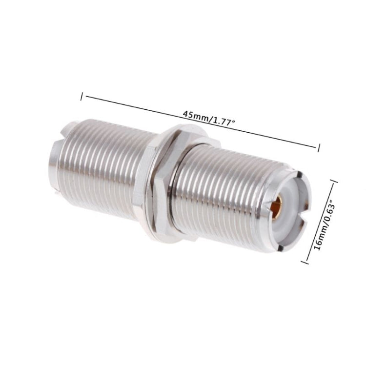 Adaptador de conector hembra a hembra UHF KY UHF, versión de extensión