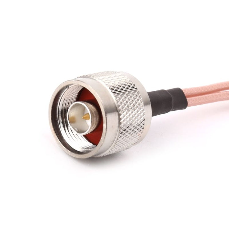 Cable de conexión RG316 N macho a 2xTS9 / 2xCRC9 macho, longitud: 15 cm, N Male to 2xTS9 / 2xCRC9 Male 15cm
