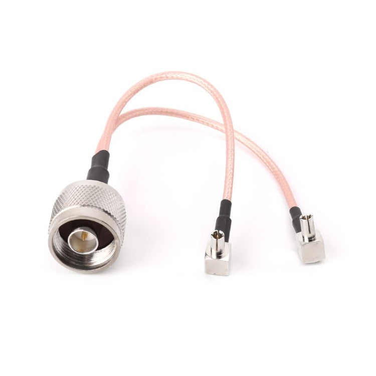 Cable de conexión divisor combinador de enchufe macho RG316 N macho a 2xTS9 / 2xCRC9 macho, longitud: 15 cm