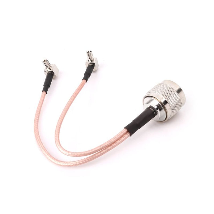 Cable de conexión divisor combinador de enchufe macho RG316 N macho a 2xTS9 / 2xCRC9 macho, longitud: 15 cm