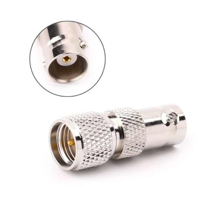 Adaptador de conector BNC hembra a mini UHF macho