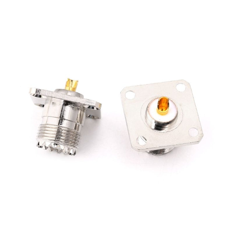 Adaptador de montaje de cubierta de chasis de Panel de brida hembra UHF SO239 de 5 uds.