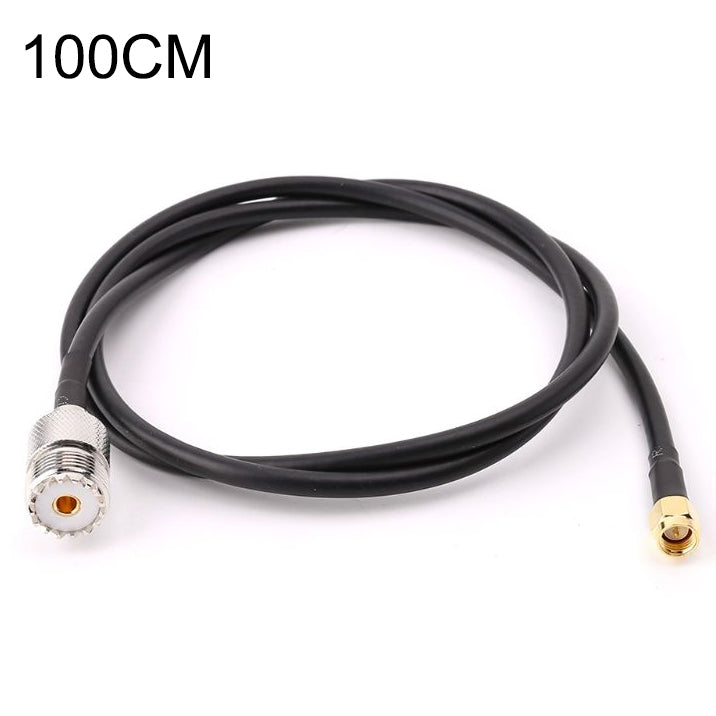 Cable de conexión RG58 UHF hembra a SMA macho, longitud: 100 cm, Length: 100cm