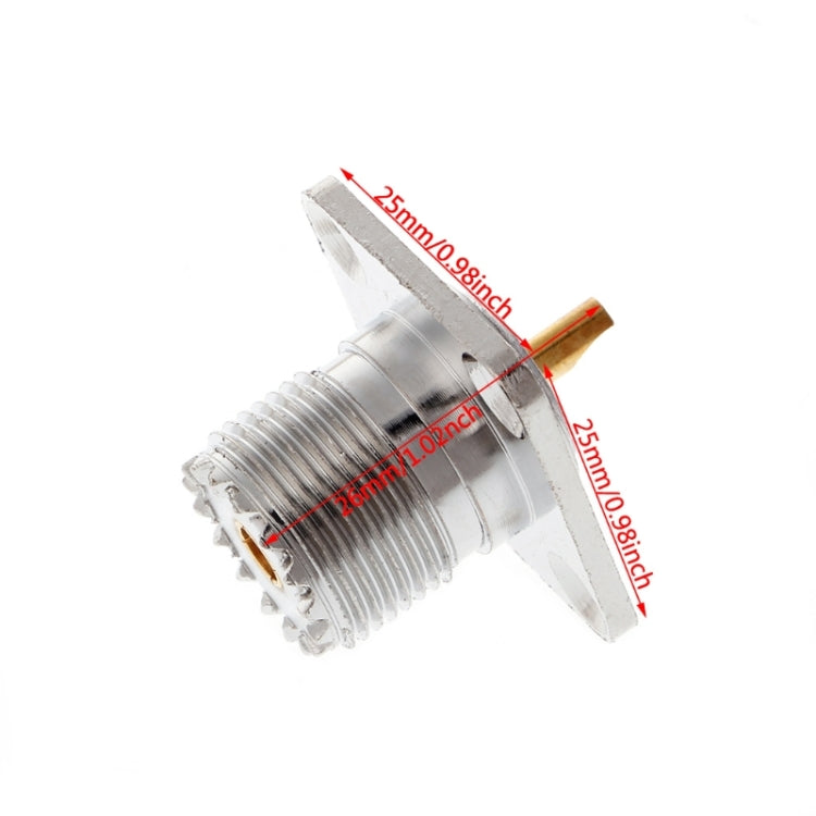 Adaptador de cubierta de brida de montaje en chasis de panel UHF hembra SO239
