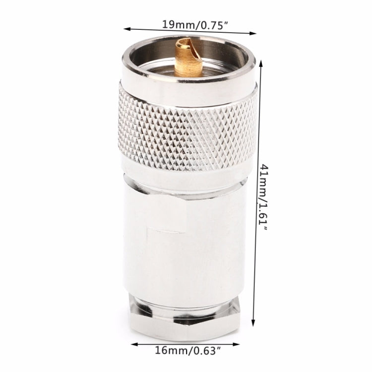 Adaptador de abrazadera UHF macho PL259