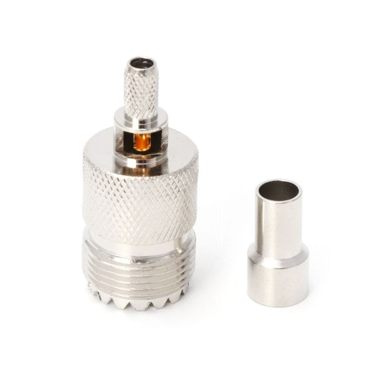10 Uds UHF hembra Jack SO239 conector RF prensado adaptador Coaxial