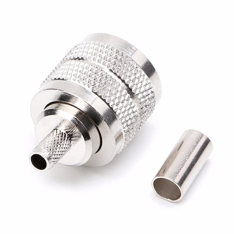 Adaptador de conector de engarzado de enchufe PL259 macho UHF de 10 piezas