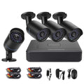 A4B5-Mini 4 canales 720P 1.0 megapíxeles 4 x cámaras Bullet AHD Kit AHD DVR, compatible con visión nocturna / detección de movimiento, distancia IR: 20 m, A4B5-Mini Kit