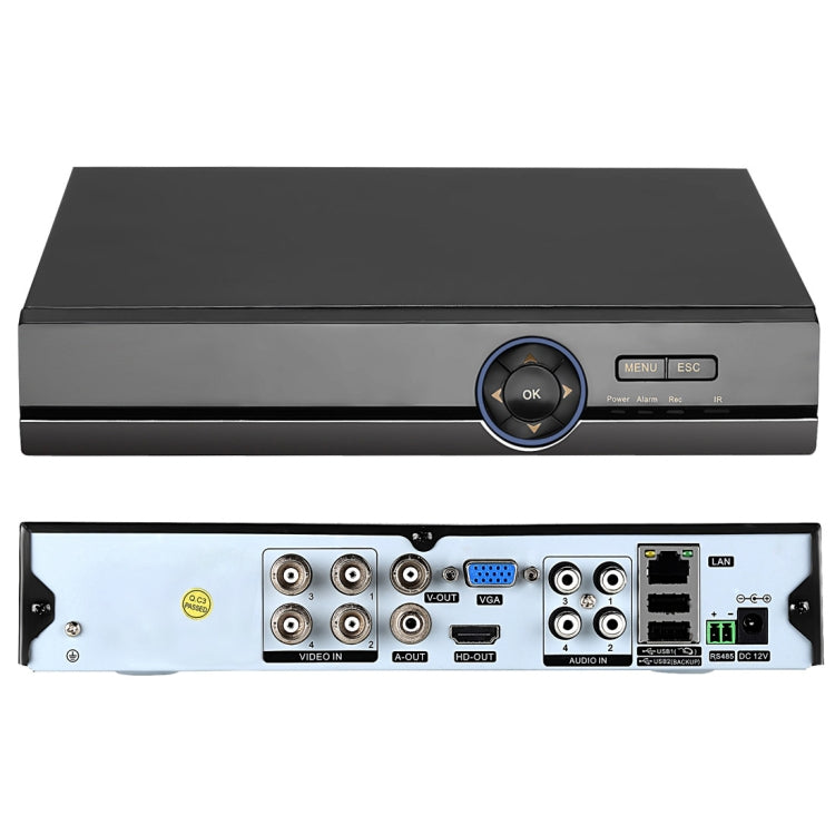 A41U-ZS 5 en 1 DVR de doble flujo H.264 1080N AHD de 4 canales, compatible con señal AHD / TVI / CVI / CVBS / IP, A41U-ZS