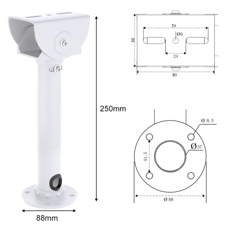 Soporte de monitoreo de cámara Universal de aleación de aluminio 805, 25cm, soporte montado en la pared para cámara de vídeo