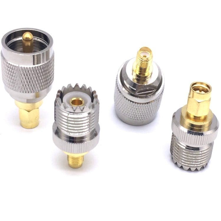4 PCS / Set UHF PL259 SO239 a SMA Plug Convertidor de prueba de conector RF