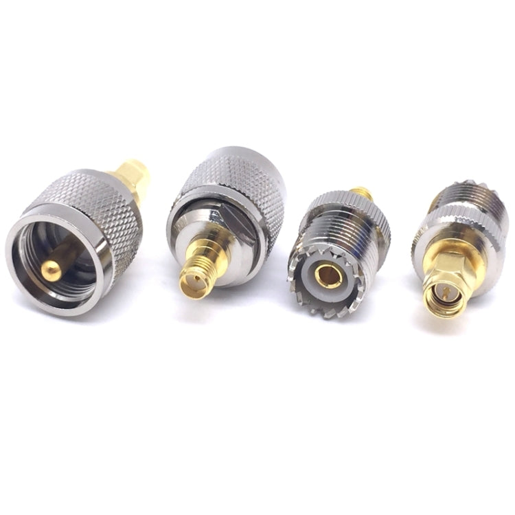 4 PCS / Set UHF PL259 SO239 a SMA Plug Convertidor de prueba de conector RF