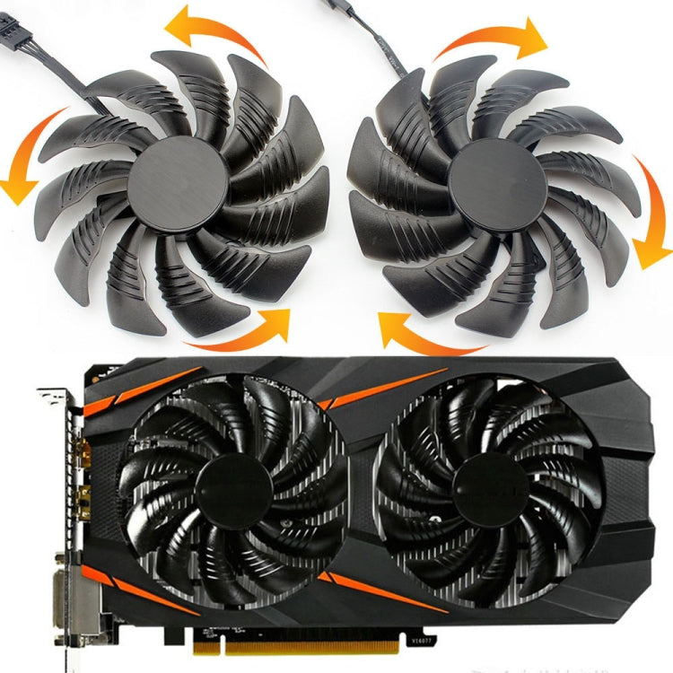 1 par de ventilador de refrigeración de tarjeta gráfica de ordenador de 88MM y 4 pines para Gigabyte GeForce GTX1060 1070 GTX1050ti GTX960 RX570 RX470